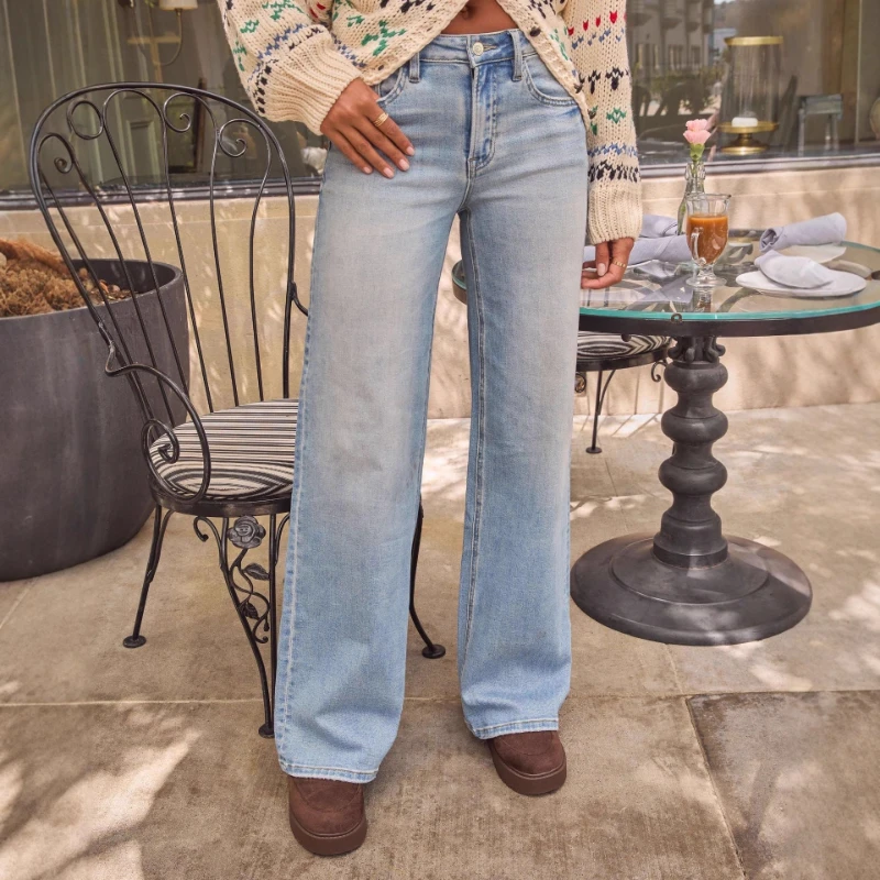 

Denim Pant Women Jeans Straight Trousers Y2k Streetwear Vintage Washed Ankle Length Pants High Waist Elegant Work Casual Spring