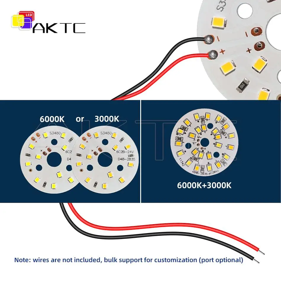 5 szt. LED pojedyncza 6W lub podwójny kolor 12W okrągłe aluminiowe podłoże lampa typu Downlight żarówka 24V stałe napięcie źródło światła