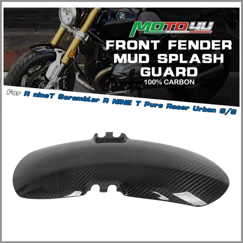 Imagen 1 del producto Para BMW R nineT Scrambler R NINE T Pure Racer Urban G/S 100% guardabarros delantero de fibra de carbono protector contra salpicaduras de barro guardabarros