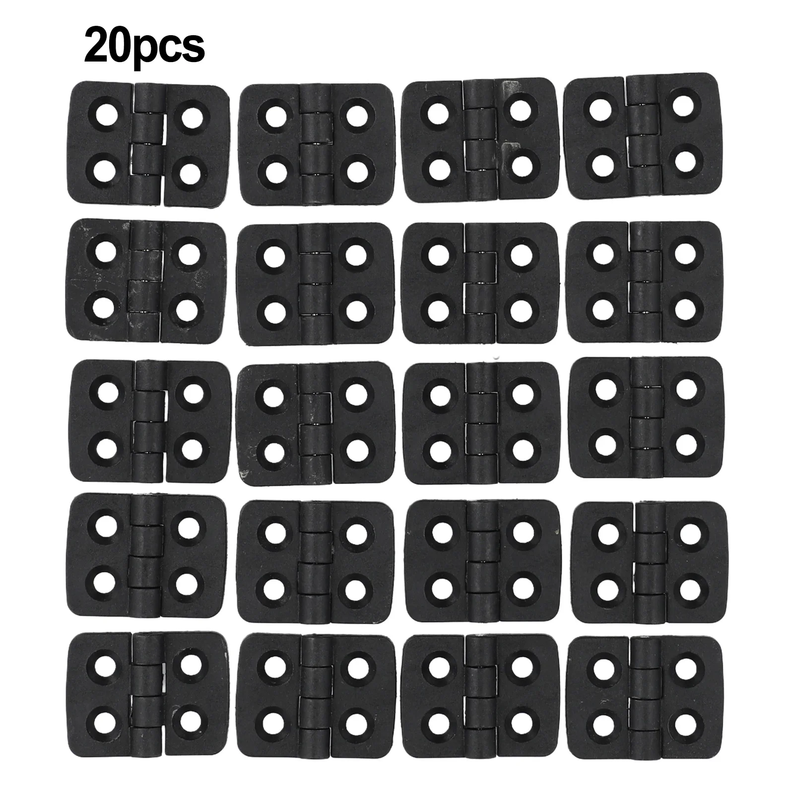 10pc/20pc Hinges Set Small ABS Plastic Black Hinges 4mm Door Window Bearing Butt Cabinet Fixings Furniture Hardware Accessories
