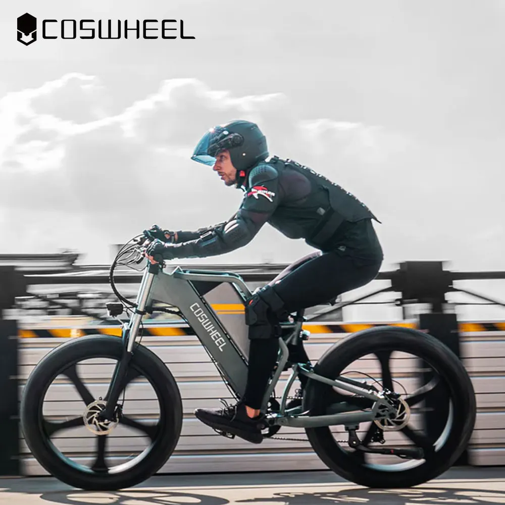 COSWHEEL 26Inch Electric Bike T26 Electric Dirt Bike for Adults 1500W Electric Motorcycle 48V 25AH Fat Tire Off Road E Bike