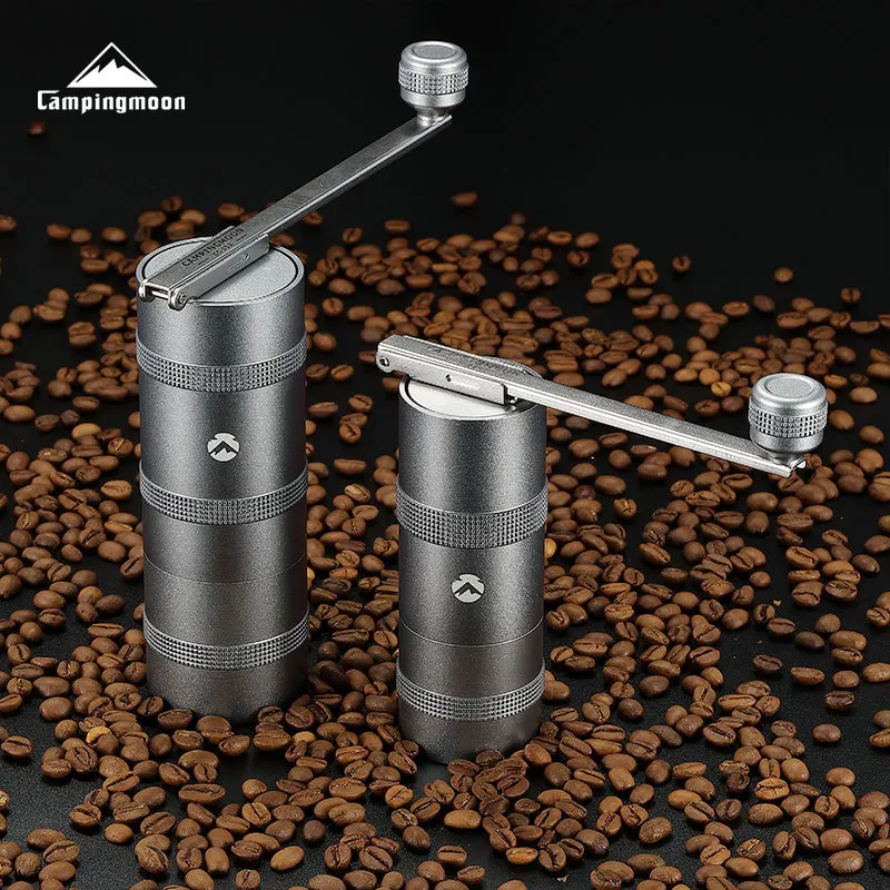 Campingmoon CC-115 CC-152 Stahl-Kaffeemühle mit Flachgriff, klappbare Kaffeemühle mit Stahlkern – Detail 3