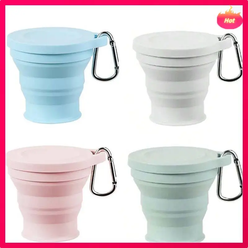

ABYP Fashion Travel Silicone Cup Outdoors Water Cup With Hanging Hole Folding Design Portable Washing Cup