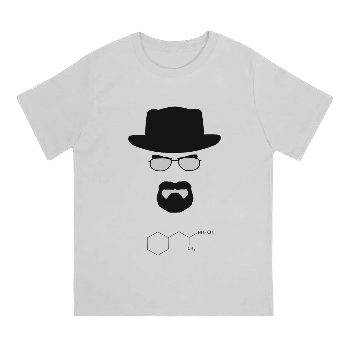 Walter White Monochrome Breaking Bad Polyester T Shirt Grunge O-Neck TShirt Harajuku Short Sleeve