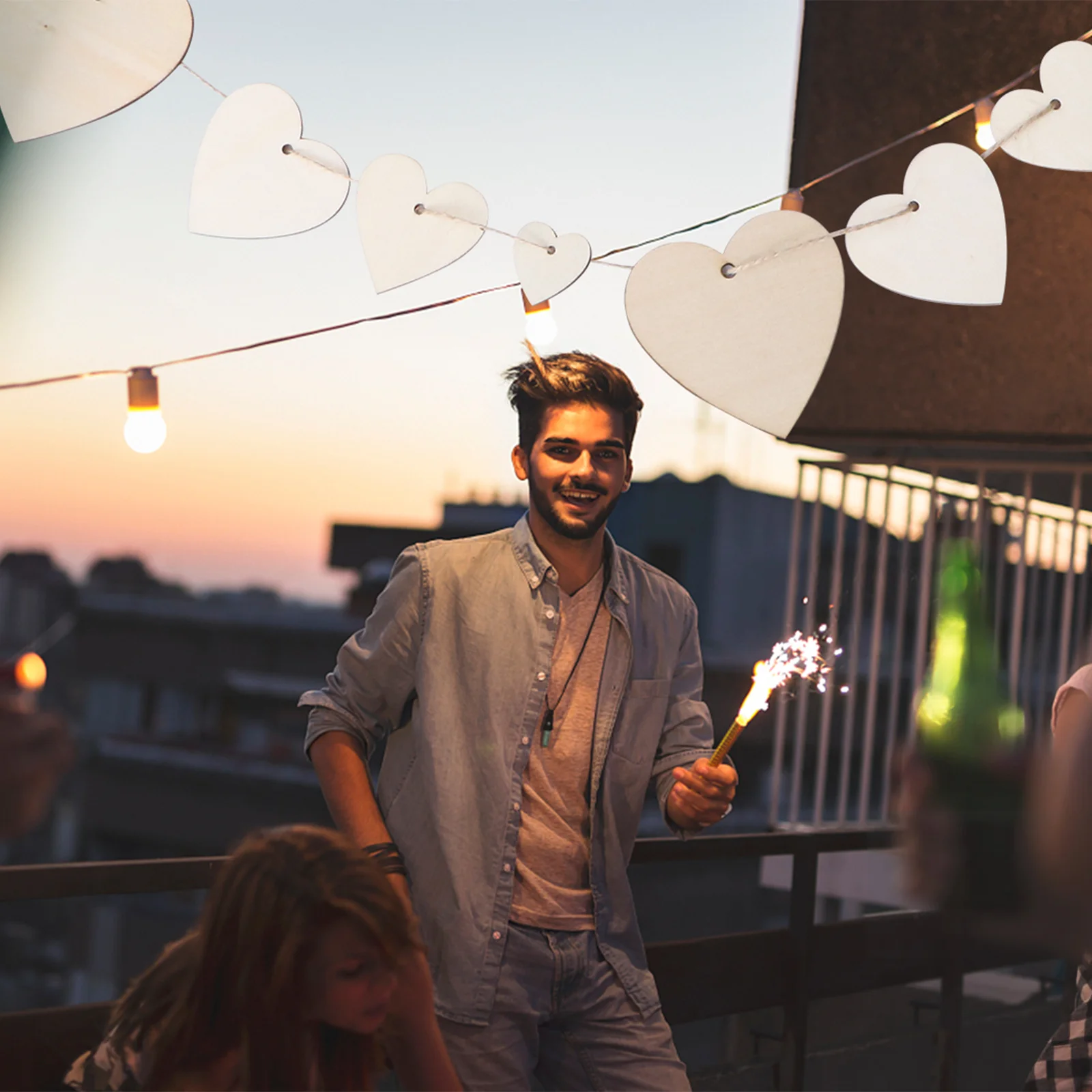 

110Pcs Love Heart Wood Craft Blanks Double Sided DIY Painting Slices for Birthday Decoration Valentine School Camp Unfinished