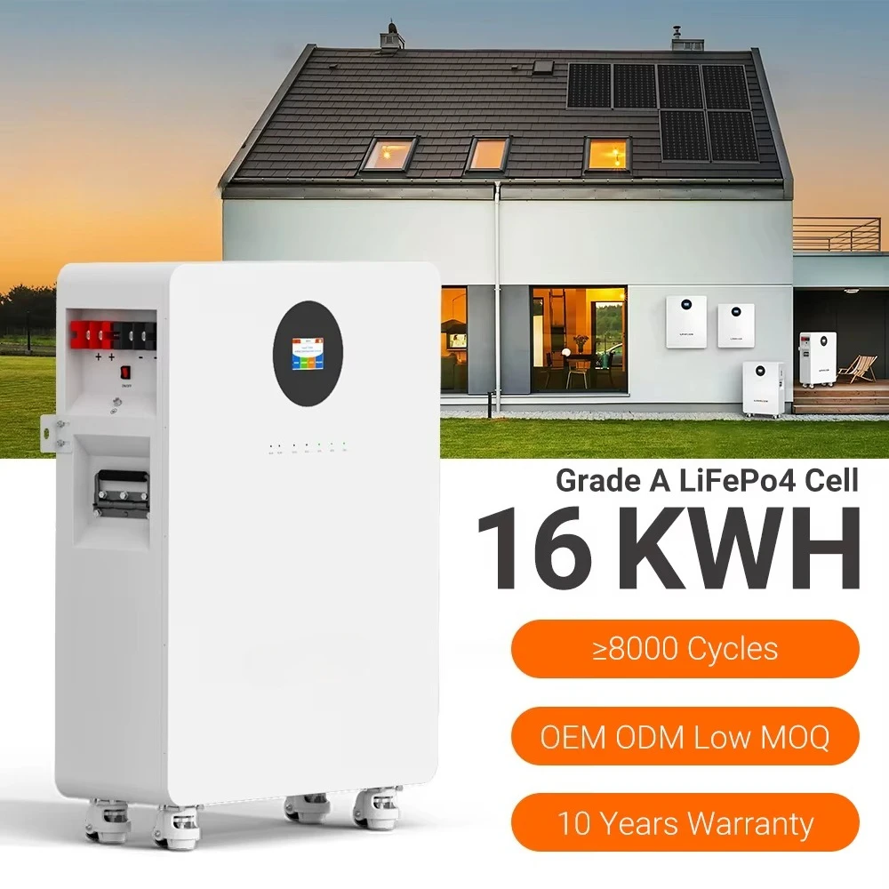 16kWh LiFePO4 Wall Battery for Home – Sleek Solar Storage with Smart BMS & Safety Protection