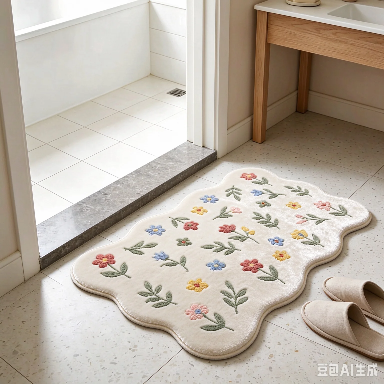 imitation velvet bathroom floor mat toilet toilet toilet door  absorbent foot mat household quick-drying carpet