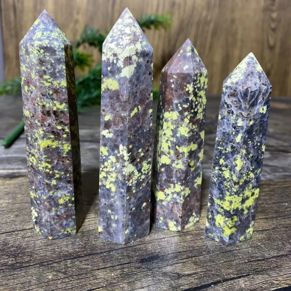 Natural Rose Green Tourmaline Quartz Crystal Point Tower Stone Mineral Energy Healing Hexagonal Wand Home Decor Gift