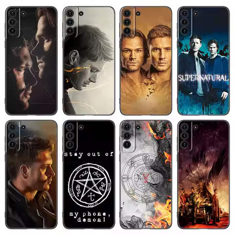 Supernatural Tv Show Black Silicone Phone Case For Samsung Galaxy S20 S23 FE S21 S22 S24 Ultra S10 Lite S8 S9 Plus S7 Edge