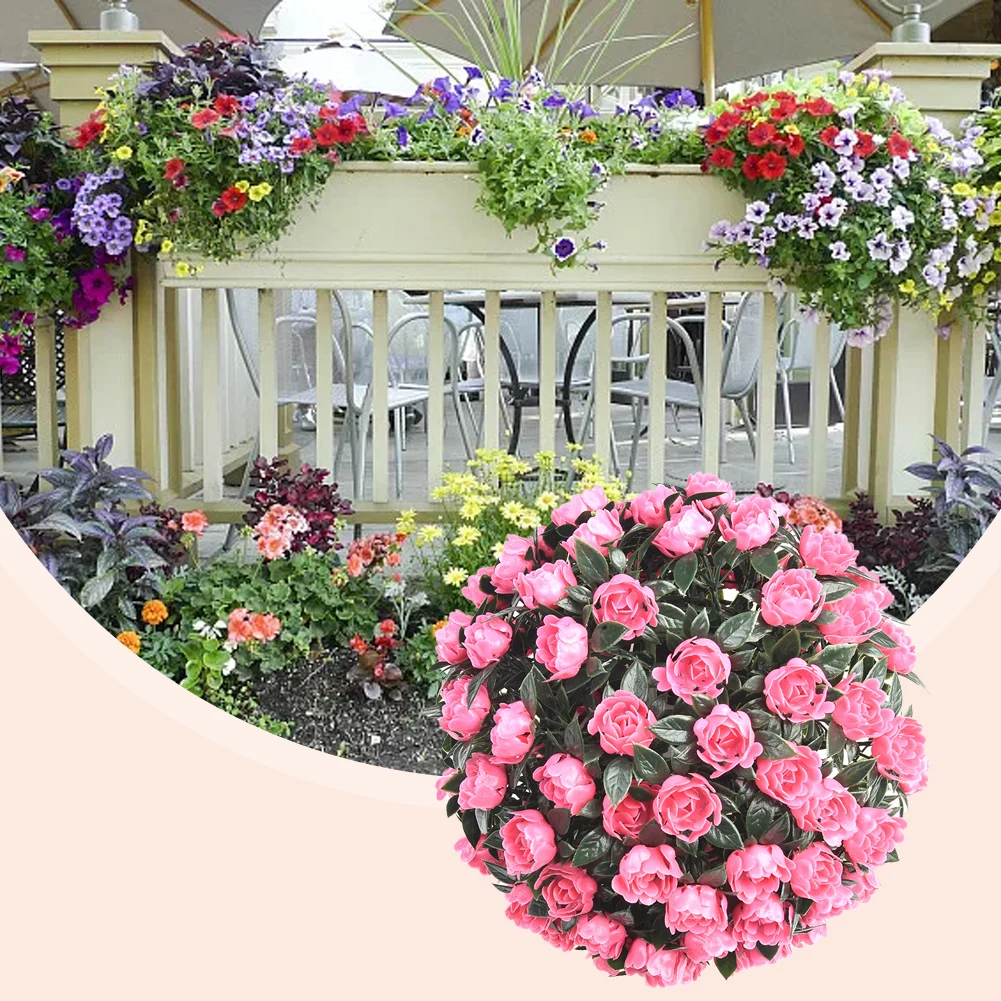 

Artificial Rose Grass Ball 24cm 34cm Decoration Flower Balls Garden Basket Plant Hanging Home Landscaping Lovely