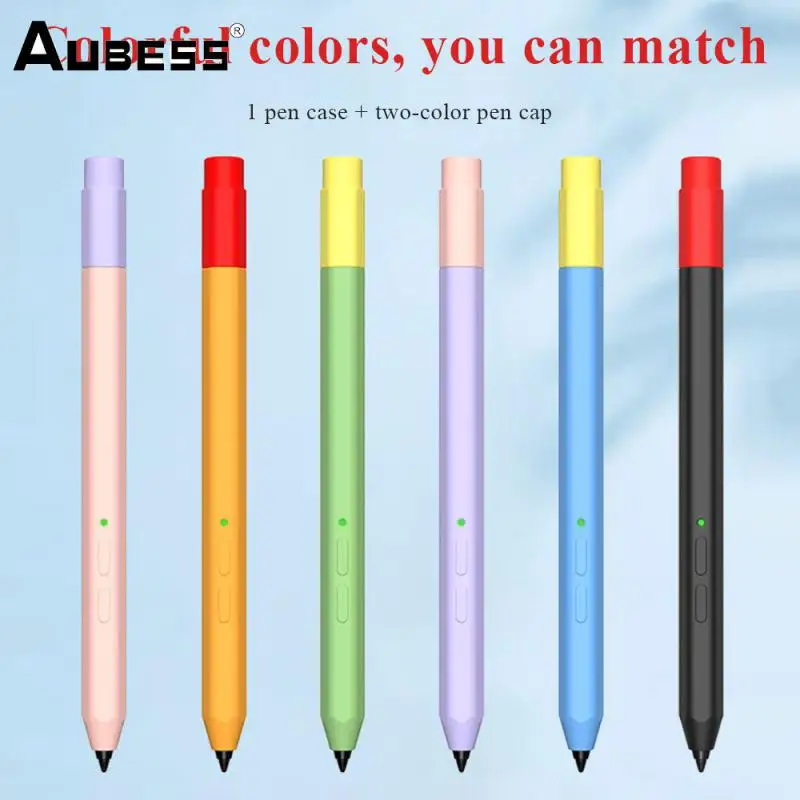 Силиконовый защитный рукав Мягкая магнитная зарядка Легко носить с собой Удобная сенсорная ручка Контрастная двойная шляпа Набор ручек Гладкая