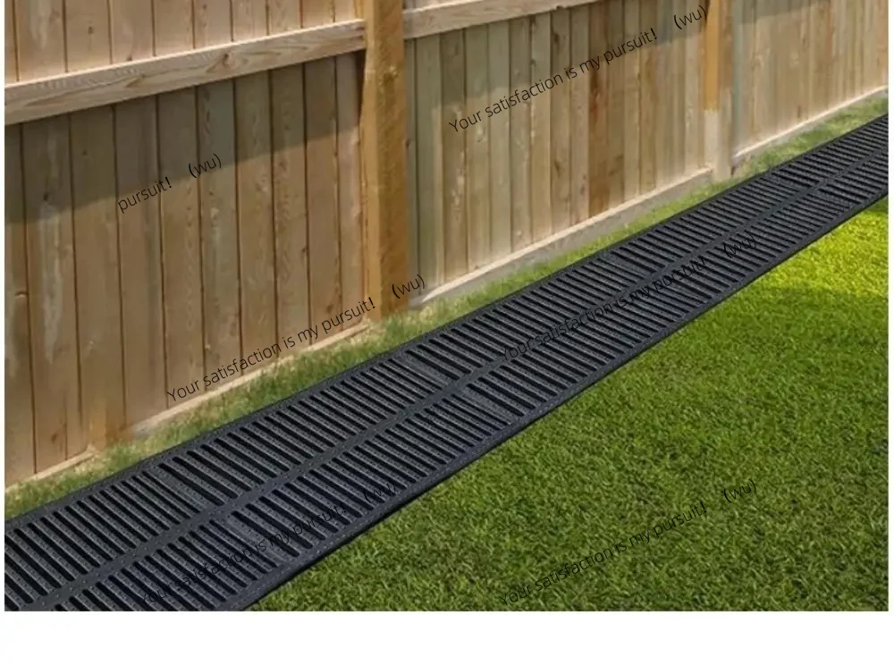 For High Strength Trench Cover Rectangular Resin Plastic Garage Floor Drain Black Sewer Trench Plate Grid Basement