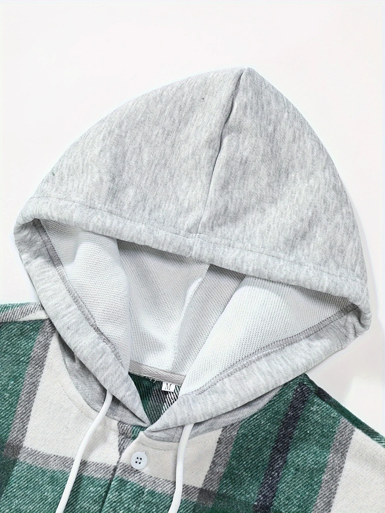 남성용 후드 체크 무늬 긴 소매 셔츠 재킷 가을 겨울용 캐주얼 패션 겉옷