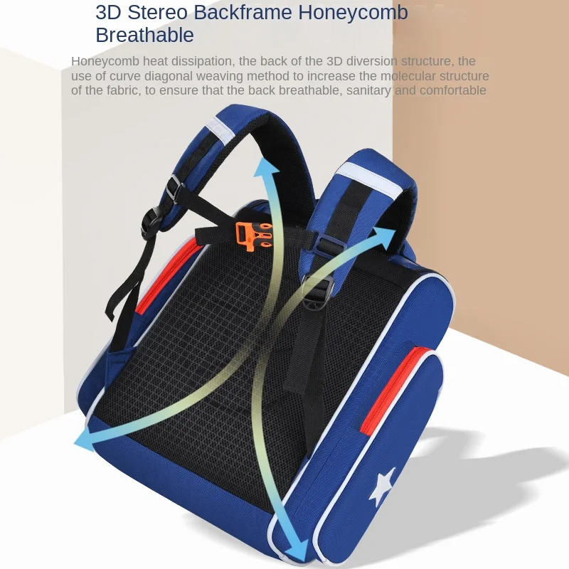 2025 New School Bags For Boys Girls England Style Primary Student Shoulder Orthopedic Backpack Large Capacity Light Mochila