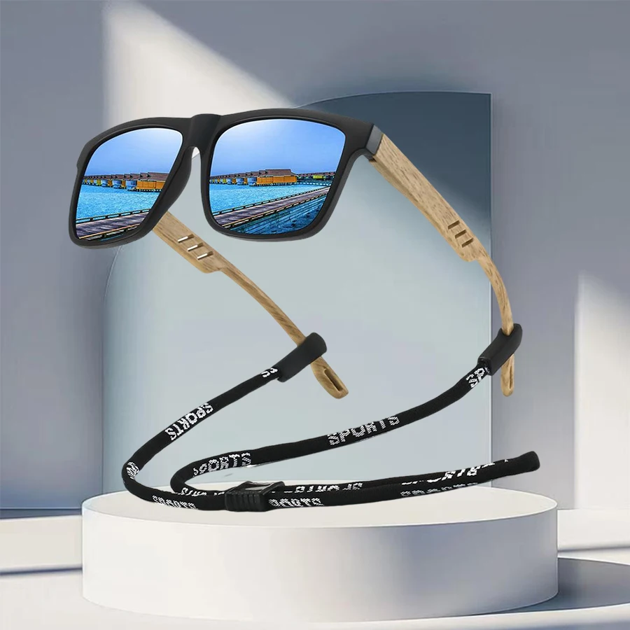 مع نظارات شمسية مربعة كلاسيكية للرجال والنساء UV400، نظارات واقية عصرية خفيفة الوزن للقيادة وصيد الأسماك #5