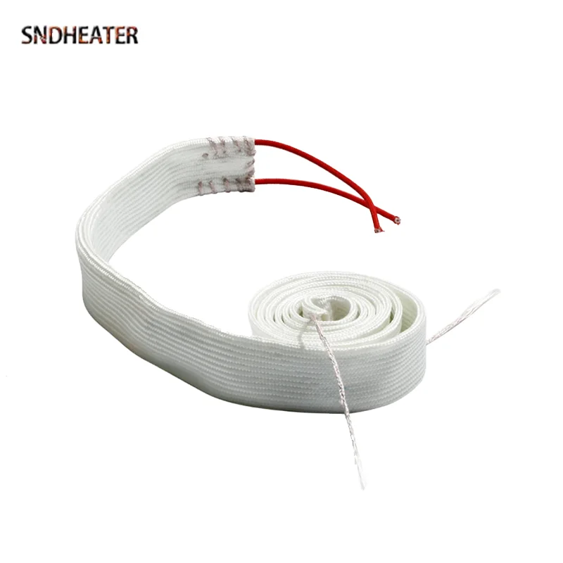 SNDHEATER Electric RDB Fiberglass Heating Belt 220V Width 3CM Temperature Resistance Strap 2Wires 1M/2M/3M/4M/5M for Water Pipe