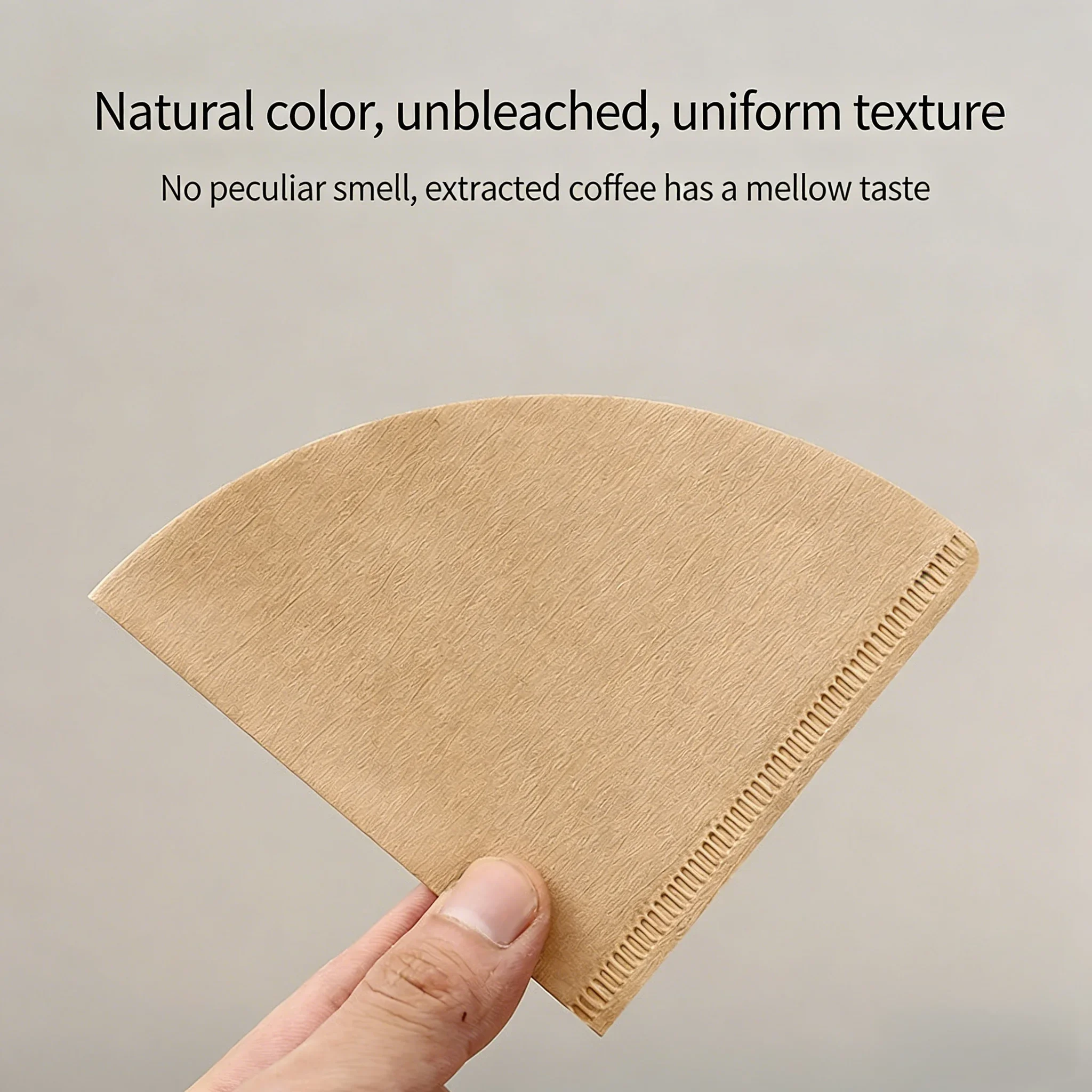 

50PCS Natural Brown Disposable Filters For 1-4 Cups Camping Home RV Use Easy to Dispose Compatible With Standard Cone Holders