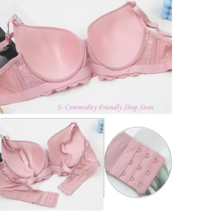 85AE Large Size Bra Underwire Push Up Lingerie with Adjustable Straps Detail Breathable Women's Brassiere Color