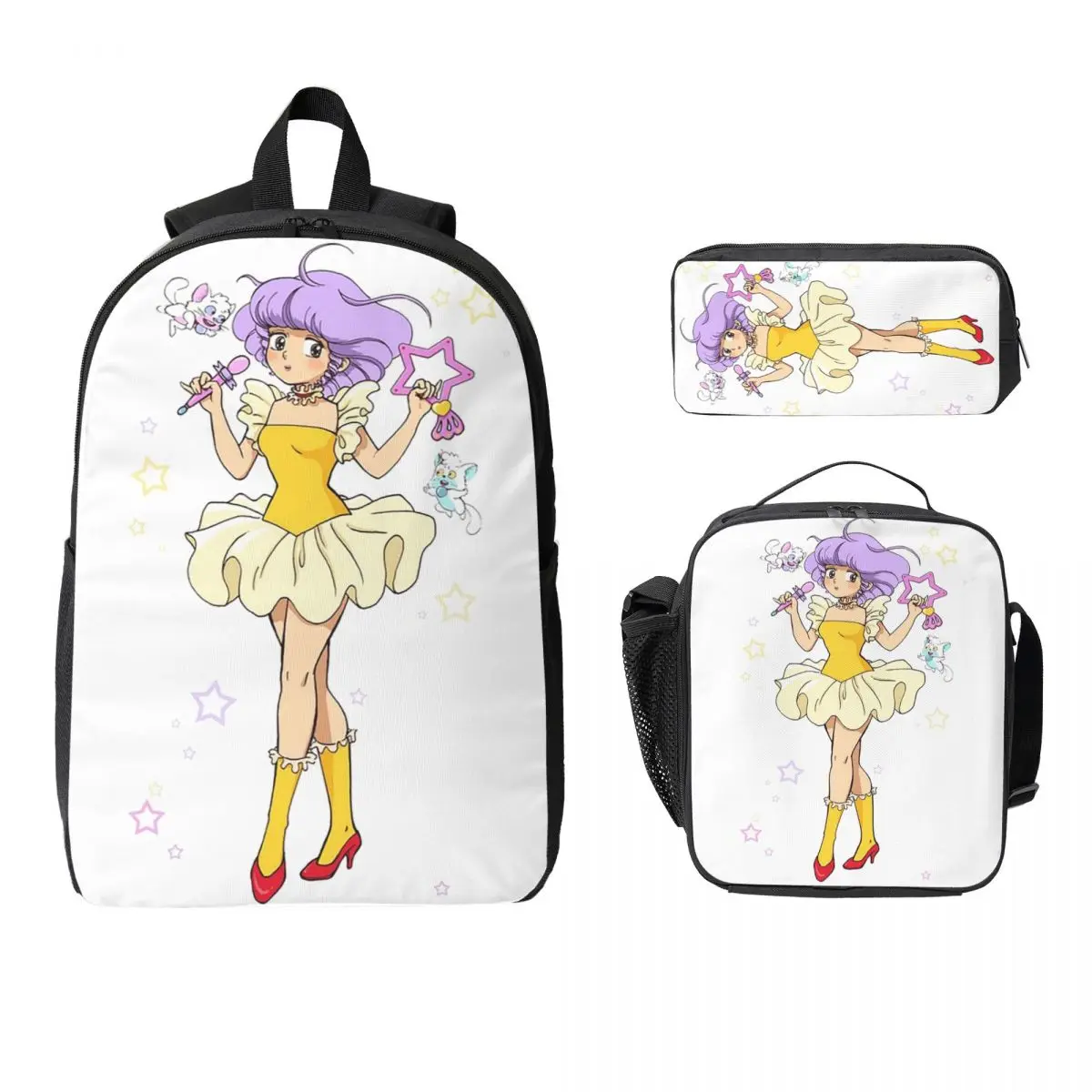 

Creamy Mami Backpack Student Boys Girls BookBag School Bag Laptop Shoulder Bags 3ps Insulated Lunch Bag Pencil Case