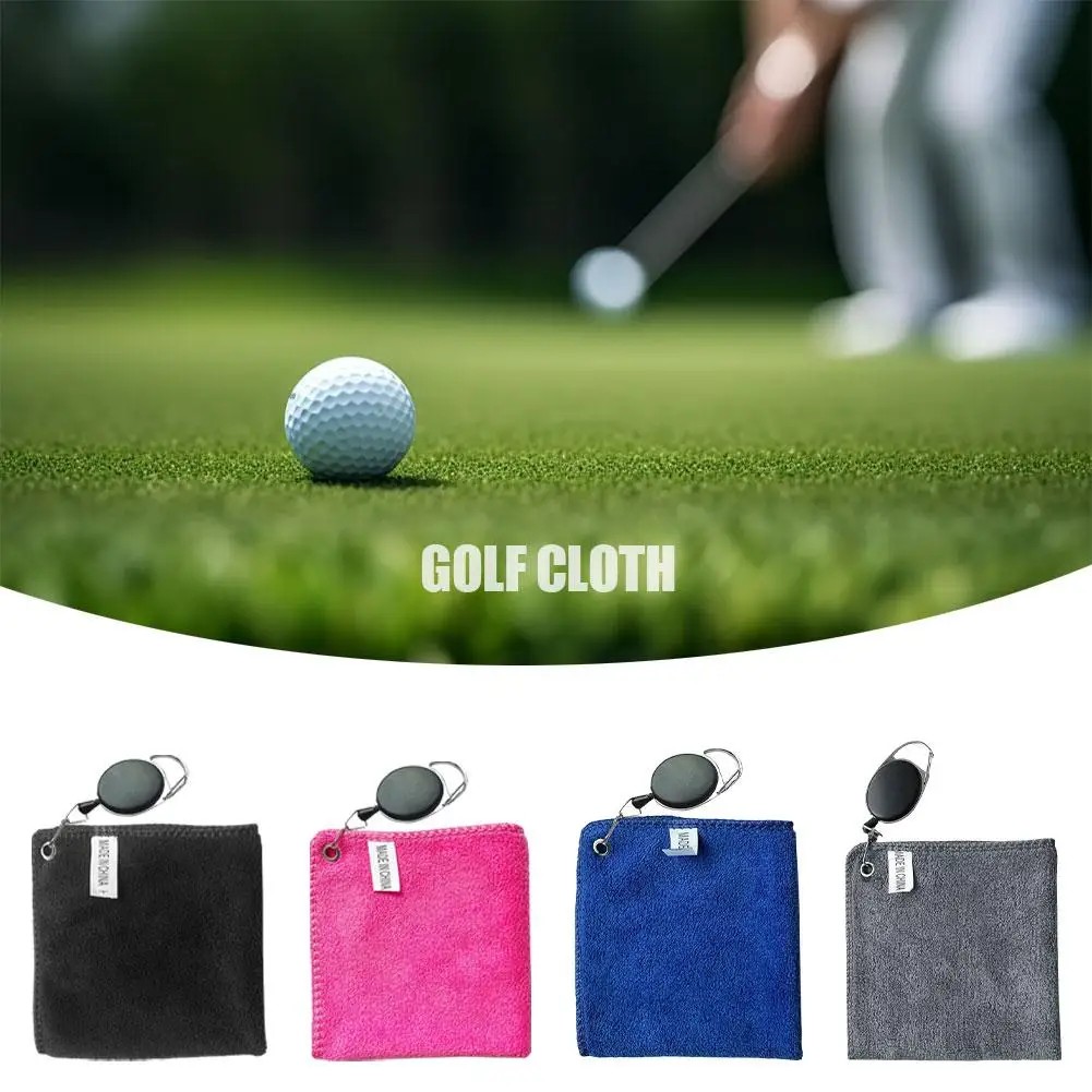 Golf Towel Microfibre Cleaning Cloth For Fers Absorbent And Quick Drying With Retractable Hook For Sports Enthusiasts V0k3