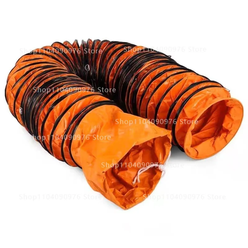 Exhaust pipe Yellow telescopic PVC canvas Mine breeding paint ventilation pipe 5 meters
