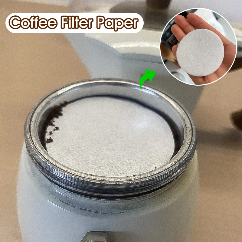 

100Pcs 51mm/53mm/58mm Coffee Filter Paper For Espresso Coffee Maker Replacement Durable Paper Filters Fit For Barista Tools