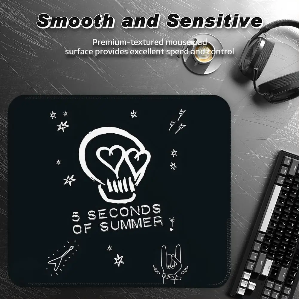 

Коврик для мыши Band 5 Seconds Of Summer, офисные аксессуары, игровой маленький коврик для мыши, настольный коврик, офисный коврик, коврики для геймеров, аниме-гаджеты Comput
