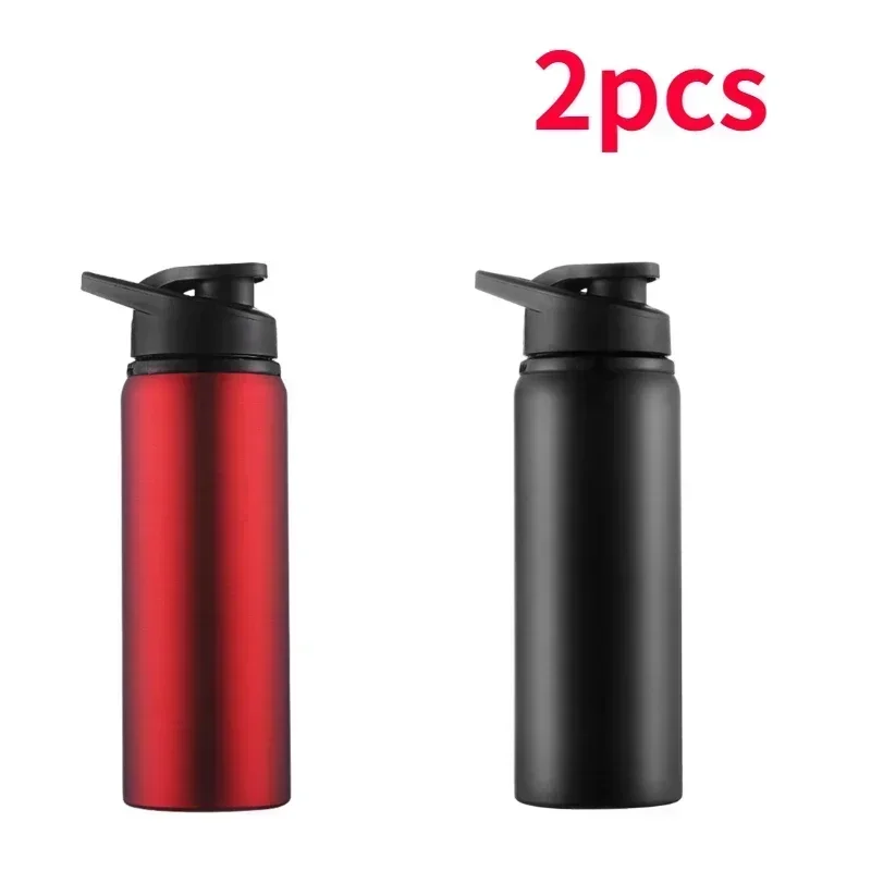 NONE 1-15PCS Tragbare Edelstahl Fahrrad Wasser Flasche Gerade Trinken Im Freien Sport Reise Wasserkocher Metall Wasser Flasche 8