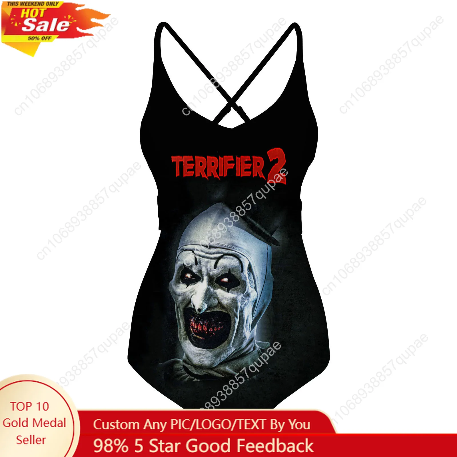 

Terrifier Clown halloween Swimsuit Womens Sling Swimsuits Sexy Swimwear Pool Party Beach Bikini Summer Holiday Bathing Suits
