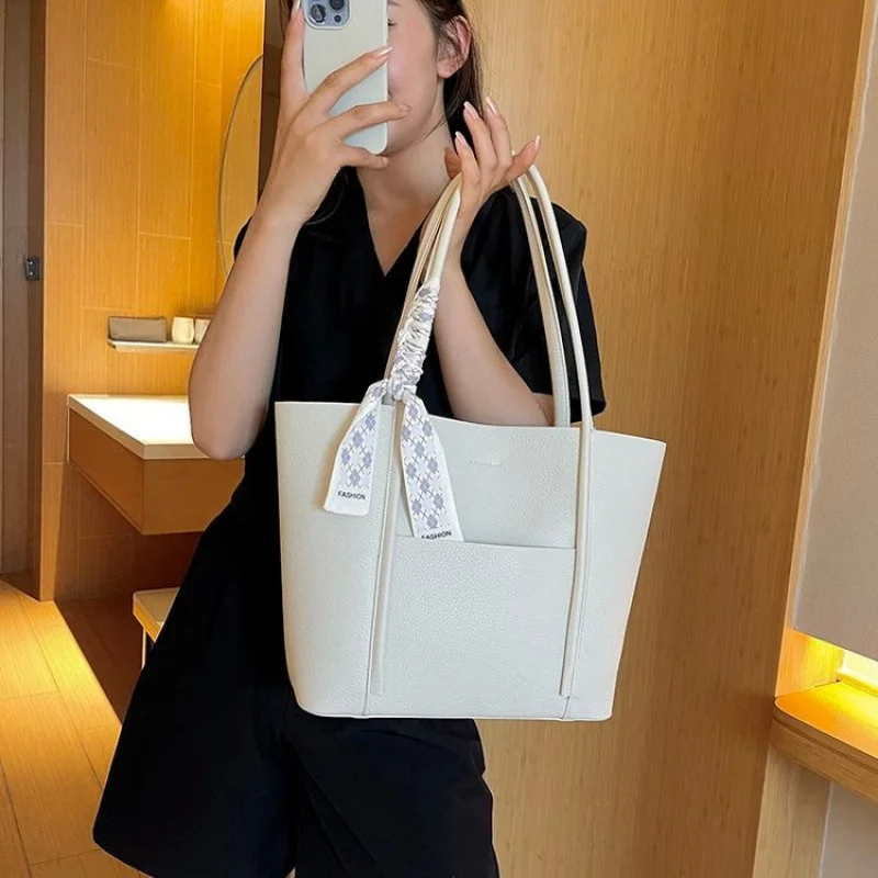 

Популярная классическая кожаная женская сумка-тоут, элитная роскошная брендовая элегантная модная винтажная повседневная сумка с изысканной отделкой ​