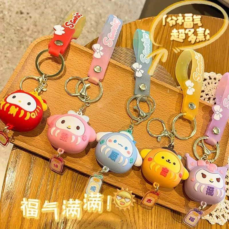 Sanrio Cinnamoroll Kuromi Anime Kawaii Ins Key Chain Pendant Cute Cartoon My Melody Bag Hanging Decoration Toys for Kids