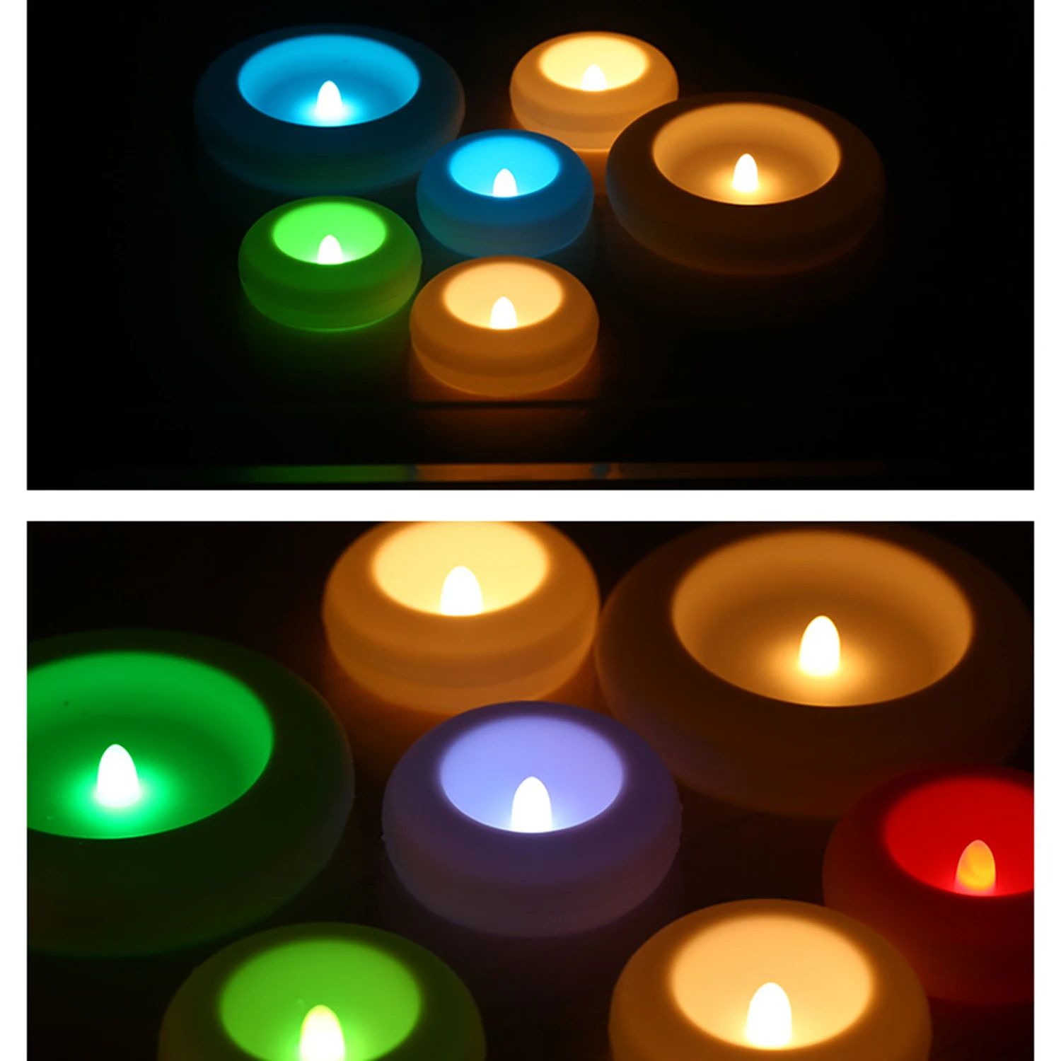 Waterproof Flameless Tea Light Candle Tealight Float Electric Candle Wedding Valentine Decoration Smokeless Candles Light