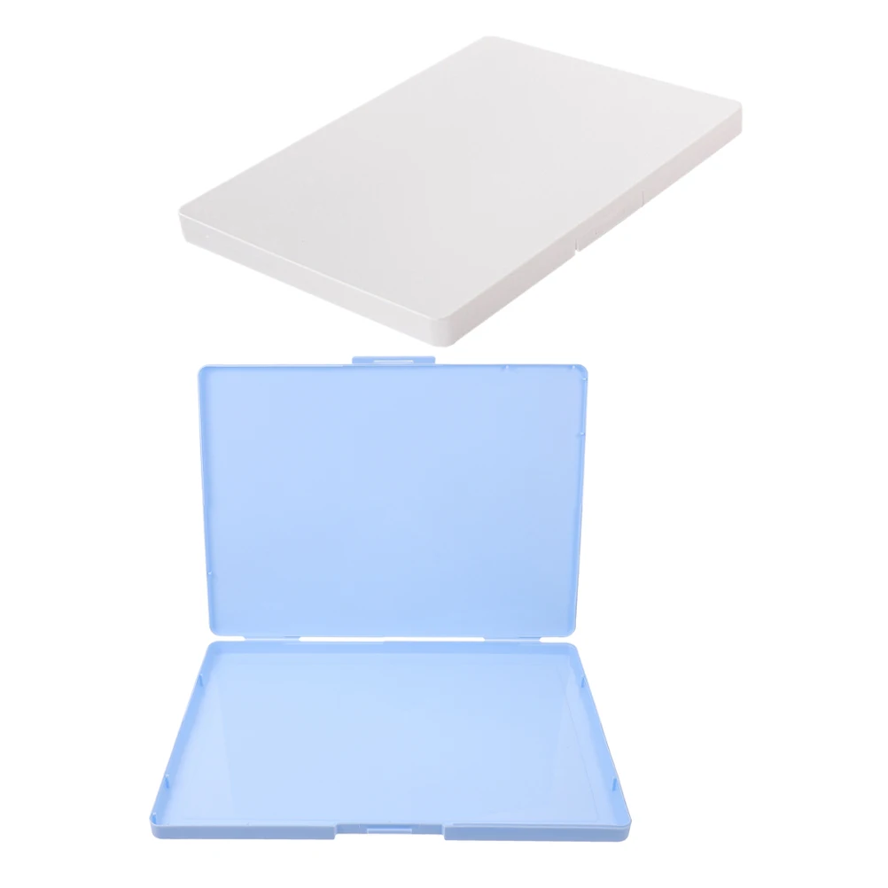 2 個のプラスチック製の収納ボックス写真カード証明書はがきグリーティングカードジュエリーオフィス学用品オーガナイザーケース