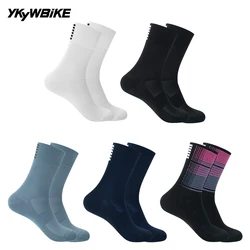 YKYWBIKE-Calcetines deportivos para hombre y mujer, medias transpirables de marca profesional para ciclismo de carretera, 9 colores