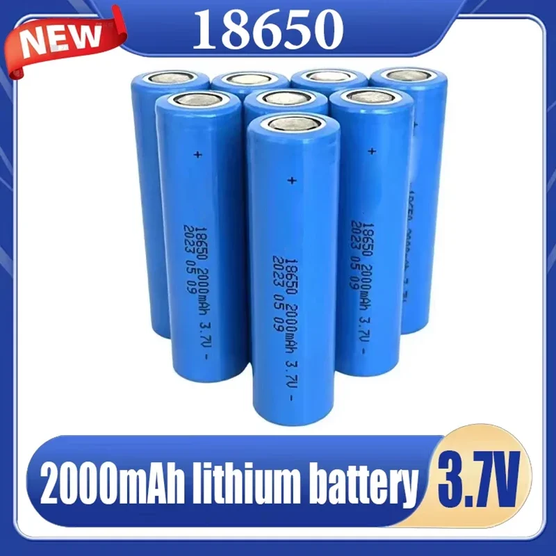 ICR18650 3.7V 2000mAh Battery 18650 Rechargeable Battery Li-ion Lithium Batteries For Power Bank Torch