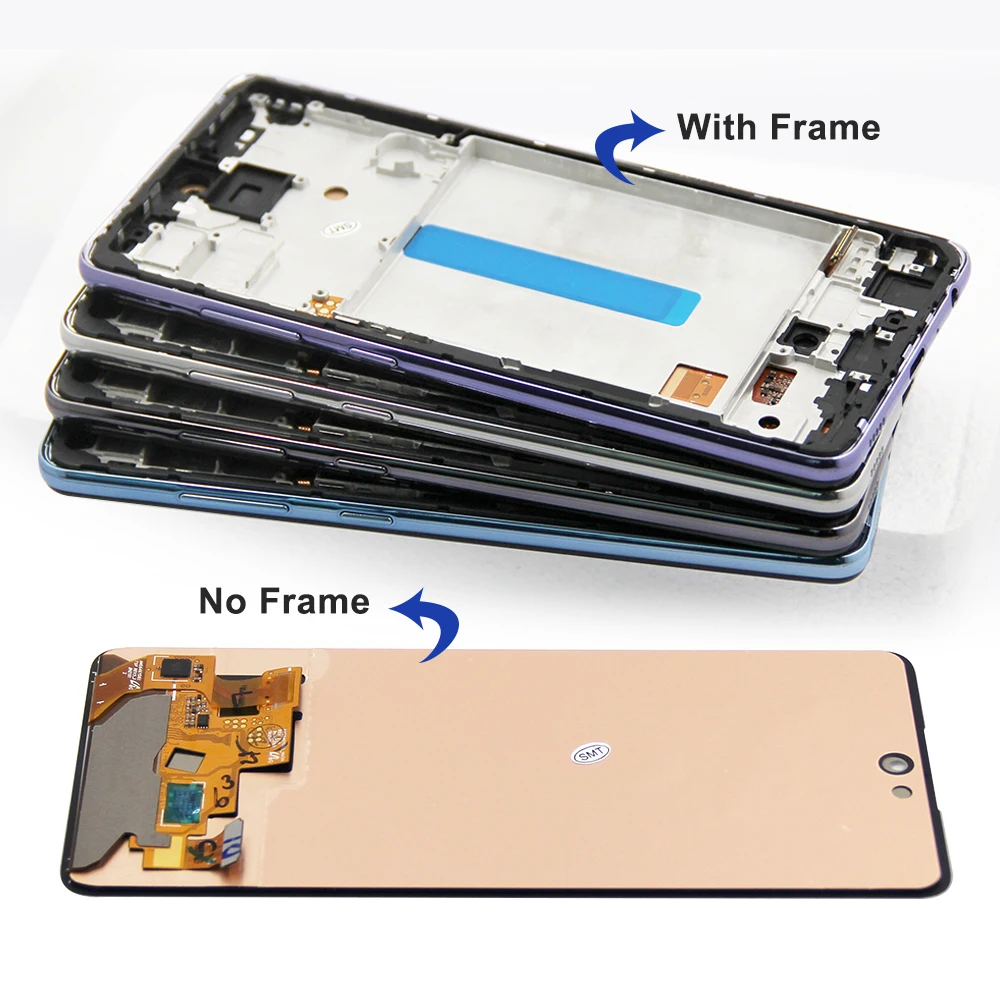 A52S 5G Display Screen Replacement, for Samsung Galaxy A52s 5G A528 A528B A528B/DS Lcd Display Digital Touch Screen with Frame