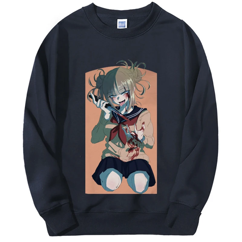 My Hero Academia Hoodie For Men/women Anime Himiko Toga Graphic Sweatshirt Loose Round Neck Fashion Hoody Harajuku Streetwear