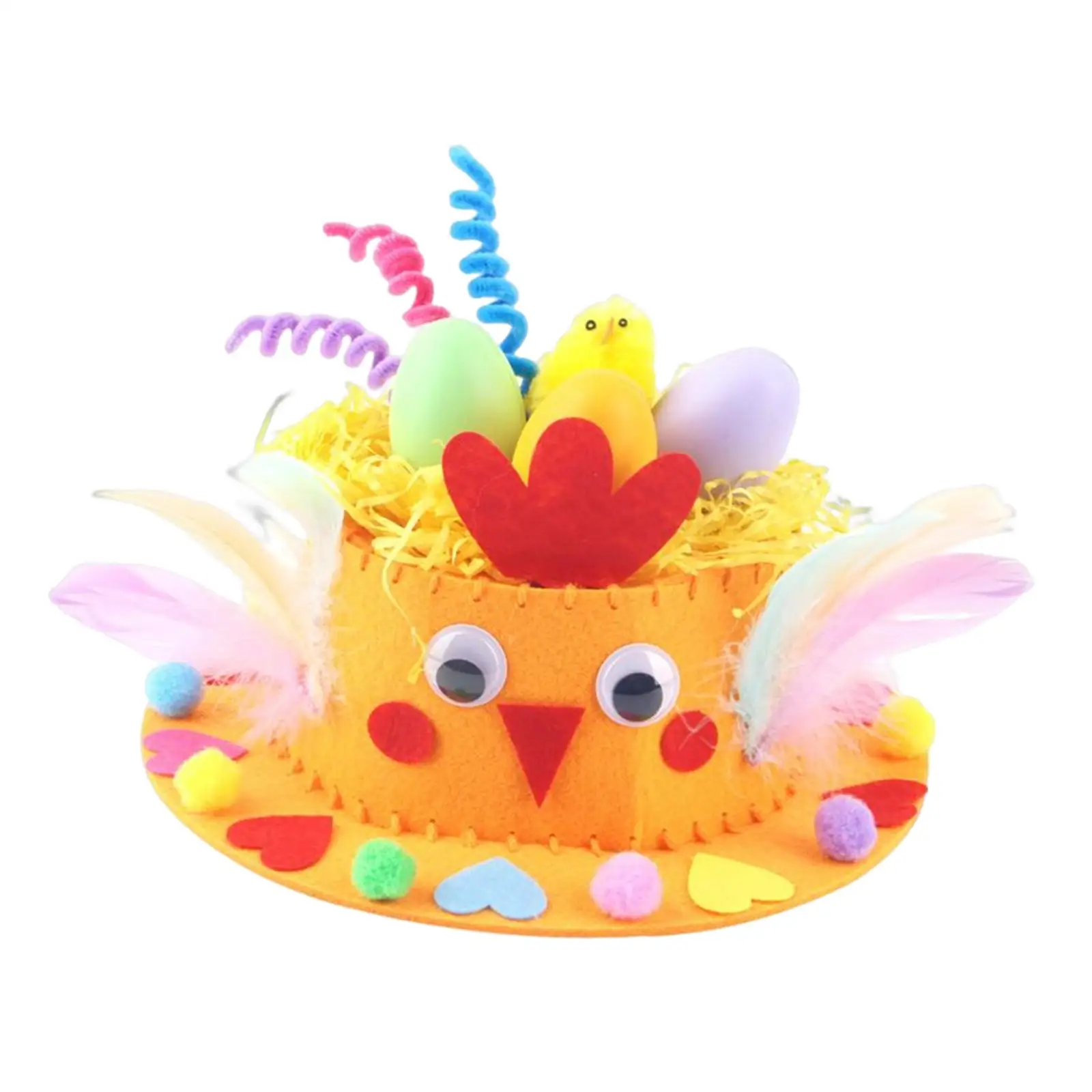 Children DIY Easter Hat Set Decorations Crafts , to Make Your Own Easter Bonnet Game Supplies for Kindergarten Party Supplies