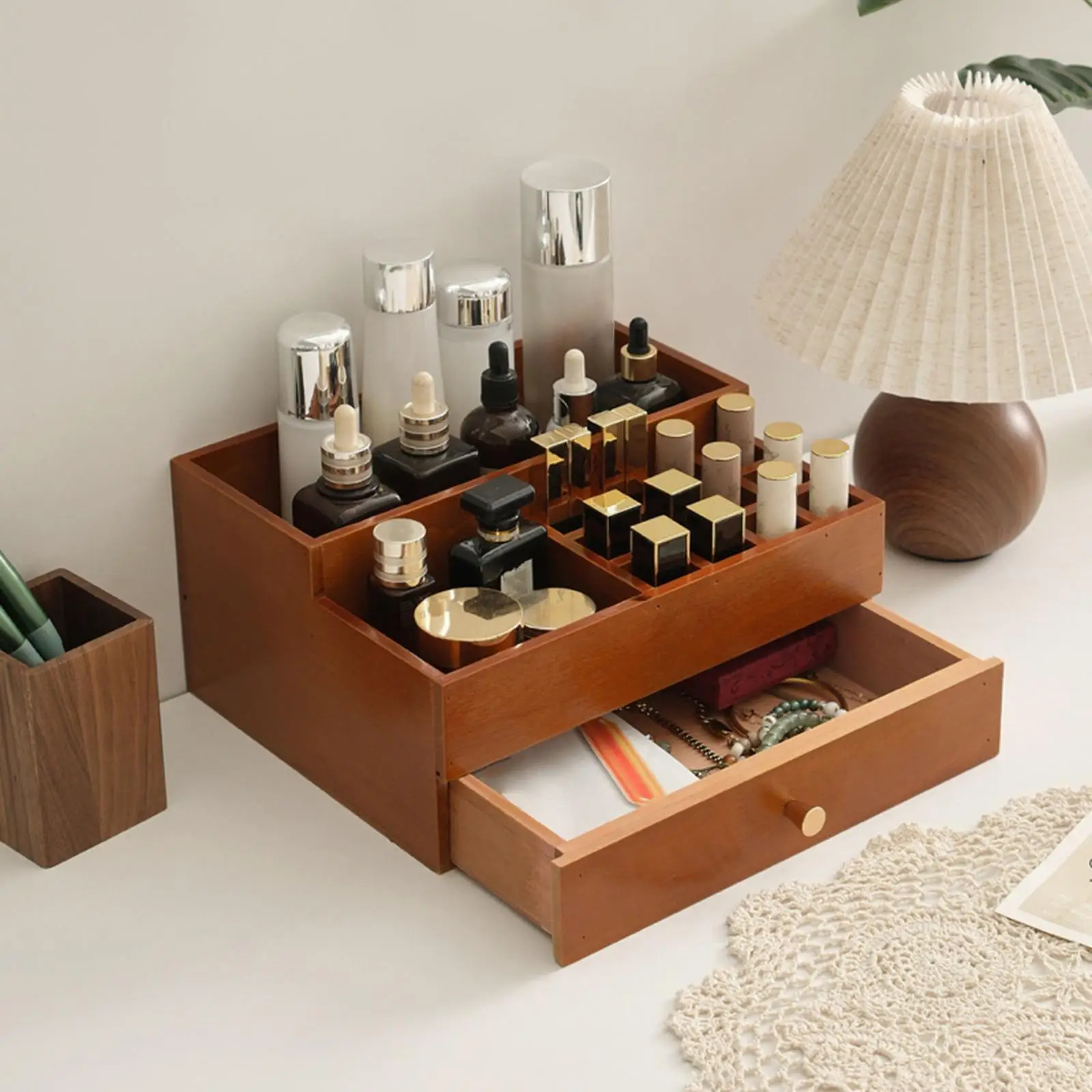 

Makeup Storage Drawer 3 Layer Jewelry Box for Living Room Dresser Jewelry