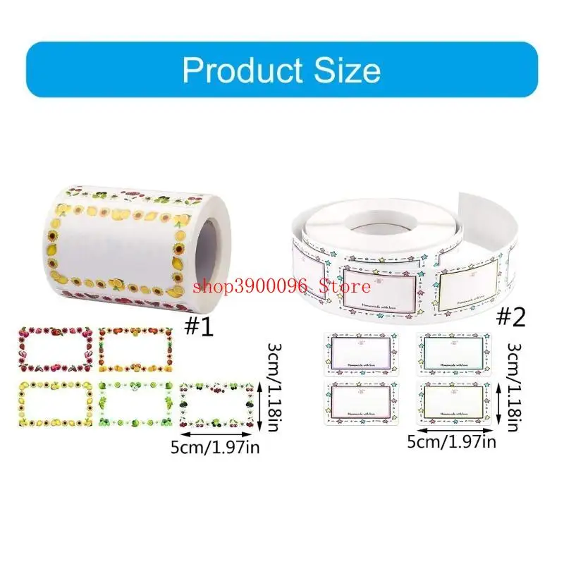 Chalkboard Labels Nom Stickers for Books Files Box en différentes couleurs 500 / Roll