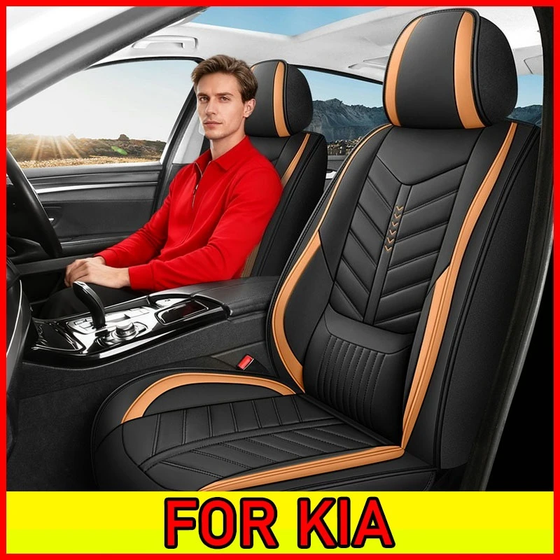 

FOR KIA Car Pink Leopard Print Cloth Front Car Seat Covers, Bucket Seat Covers, Low Back Auto Seat Cover for Car, SUV, Airbag