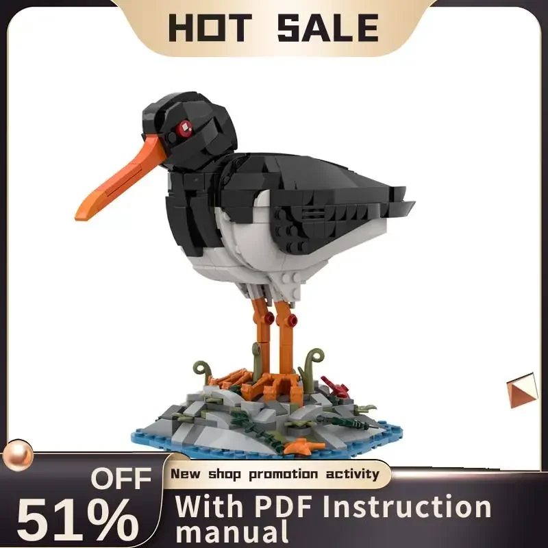 

Новинка, 522 шт., популярная модель животных Moc Oystercatcher, головоломка на заказ, креативные идеи «сделай сам», детские игрушки, подарки на день рождения, Рождество