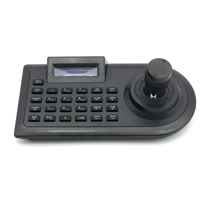 Controlador de teclado CCTV con Joystick de eje 3D, teclado para seguridad AHD, PTZ, decodificador de cámara de velocidad, DVR, NVR, Pelco, RS485, enchufe de la UE