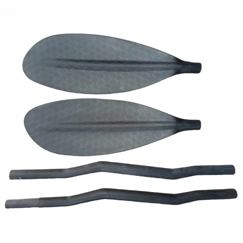 Travel Oars Boats Carbon Fiber Bent Shaft Rafting Kayak Paddle