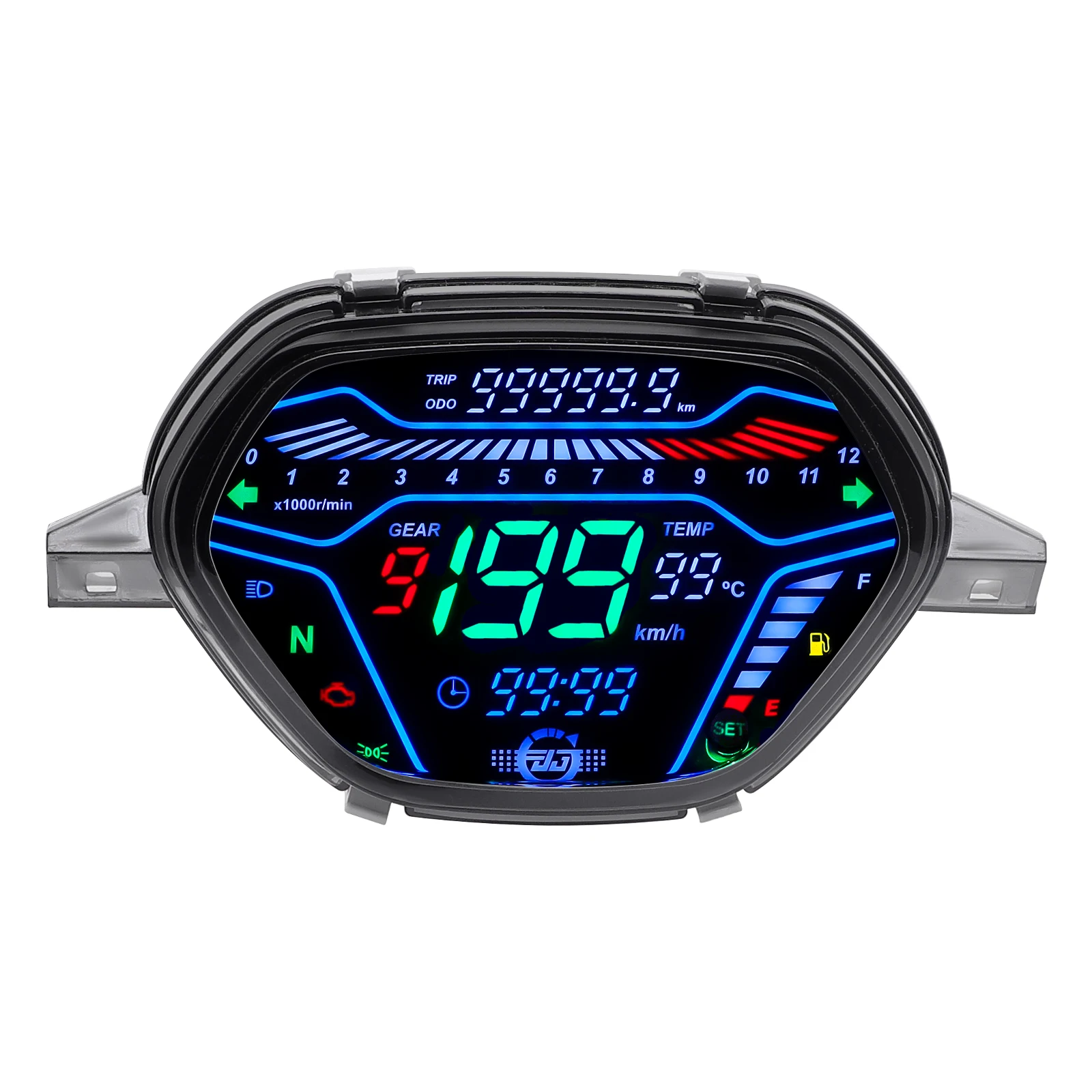 Digital Motorcycle Speedometer 199 KM/H  LED RPM Odometer Dashboard For EX5 Class1 CX DX Honda Wave100 CD110 Alpha