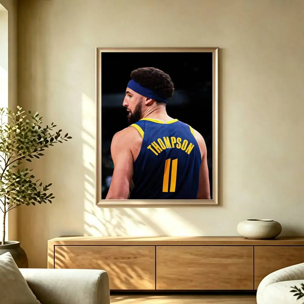 Basketball Star Klay T-Thompson Poster High Quality Dorm Living Room Aesthetic Wall Decoration Painting Stickers Gift