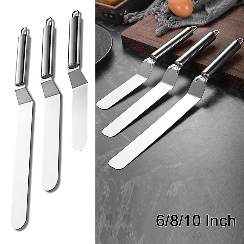 6/8/10 Inch Stainless Steel Cream Icing Frosting Spatula For Cake DIY Cake Decorating Tools Utensils Accessories Baking Tools