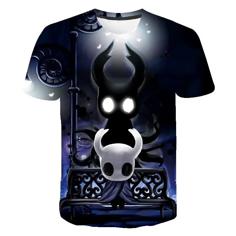 New Cartoon Game T-Shirts Hollow Knight 3D Print T Shirt Fashion Kids Casual Boy Girl Children O-Neck Tees Kids Tops Clothing