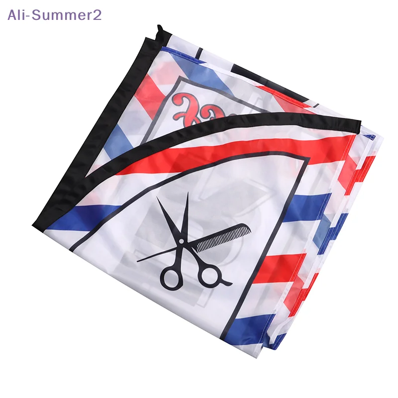 {Summer2} {Summer2} Barber Shop Feather Flag Single-Side Barber Shop Feather Flag Banner Black Sleeve Decorative Flags Big Size