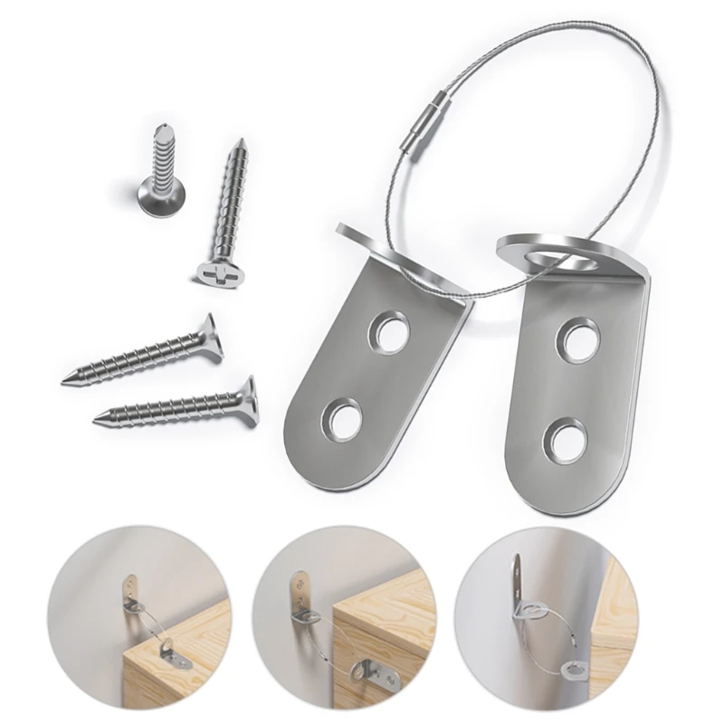 

Ремни с защитой от опрокидывания детской мебели Безопасное и стабильное решение для настенного монтажа Регулируемые анкеры для